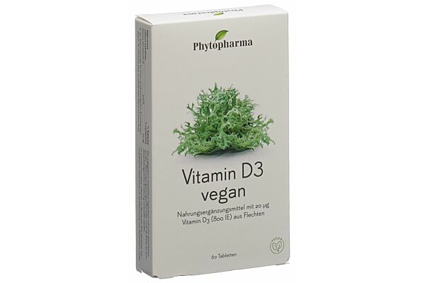Phytopharma Vitamine D3 cpr vegan 60 pce