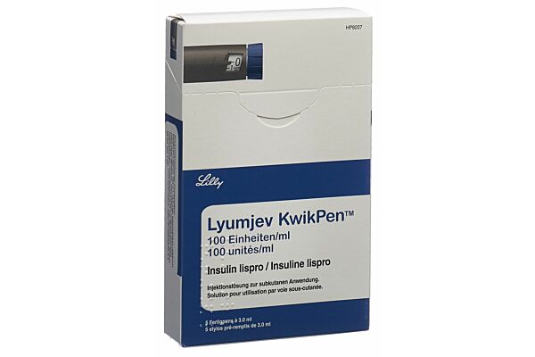 Lyumjev KwikPen Insuline sol inj 100 UI/ml 5 stylo pré 3 ml