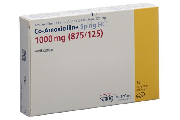 Co-Amoxicilline Spirig HC cpr pell 1000 mg 12 pce