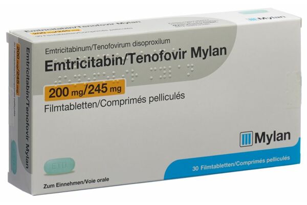 Emtricitabin/Tenofovir Mylan cpr pell 200/245 mg 30 pce