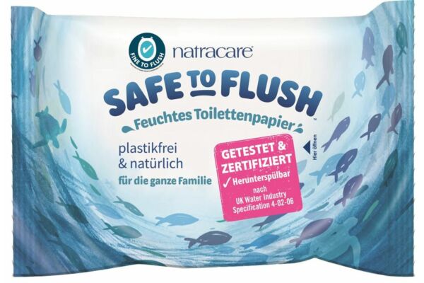 Natracare papier-toilette humide Safe to Flush 30 pce