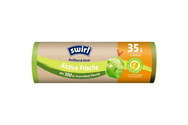 Swirl sac poubelle activ-fresh 35l rouleau 9 pce