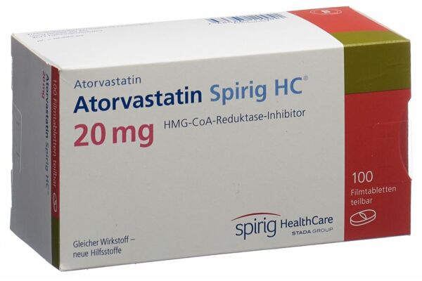 Atorvastatine Spirig HC cpr pell 20 mg 100 pce