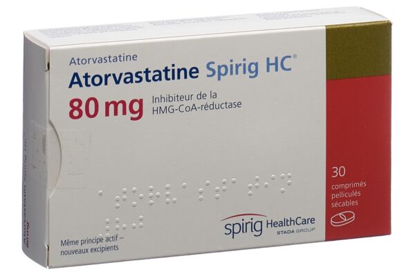 Atorvastatin Spirig HC Filmtabl 80 mg 30 Stk