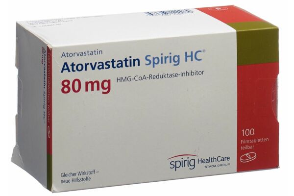 Atorvastatin Spirig HC Filmtabl 80 mg 100 Stk