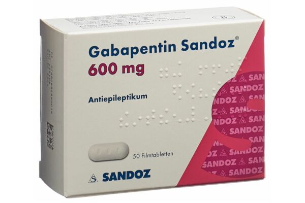 Gabapentin Sandoz Filmtabl 600 mg 50 Stk