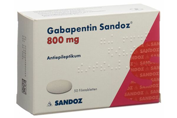 Gabapentine Sandoz cpr pell 800 mg 50 pce