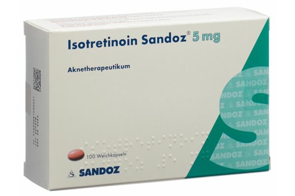 Isotretinoin Sandoz caps moll 5 mg 100 pce