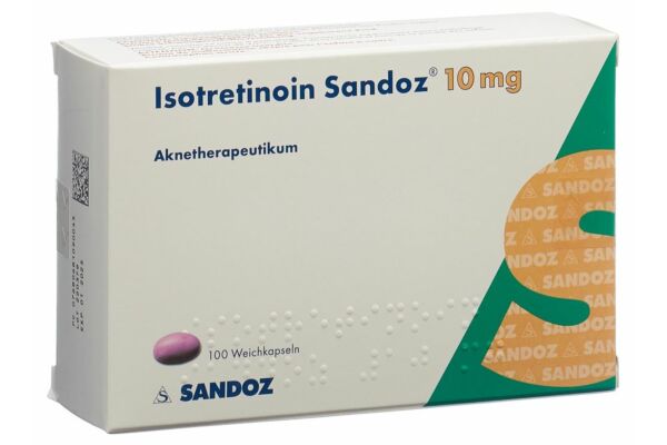 Isotretinoin Sandoz caps moll 10 mg 100 pce