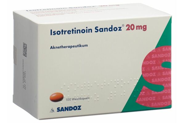 Isotretinoin Sandoz caps moll 20 mg 100 pce