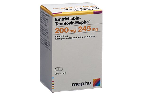 Emtricitabin-Tenofovir-Mepha cpr pell 200/245 mg bte 30 pce