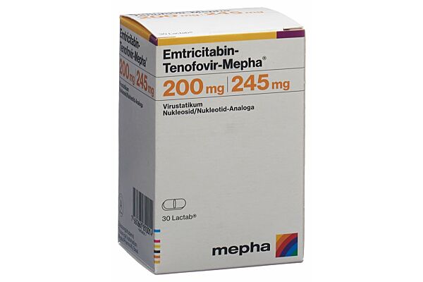 Emtricitabin-Tenofovir-Mepha Filmtabl 200/245 mg Ds 30 Stk