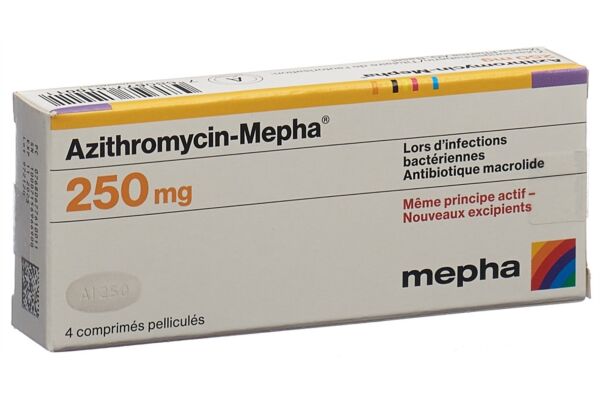 Azithromycin-Mepha cpr pell 250 mg 4 pce