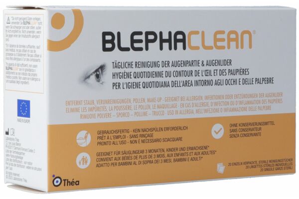 Blephaclean lingettes stériles individuelles sach 20 pce