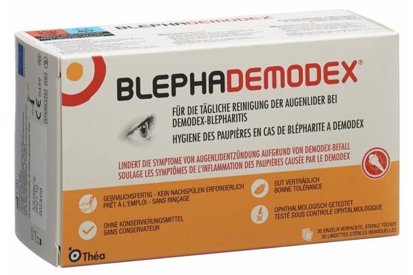 Blephademodex lingettes stériles individuelles sach 30 pce