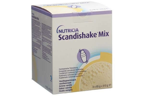 Scandishake mix pdr vanille 6 sach 85 g