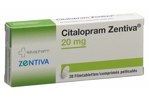 Citalopram Zentiva Filmtabl 20 mg 28 Stk