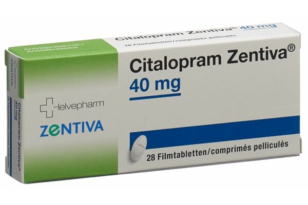 Citalopram Zentiva Filmtabl 40 mg 28 Stk