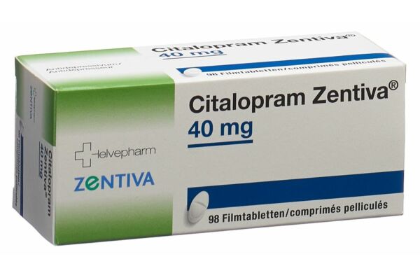 Citalopram Zentiva Filmtabl 40 mg 98 Stk
