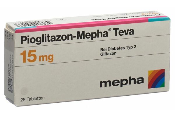 Pioglitazon-Mepha Teva Tabl 15 mg 28 Stk