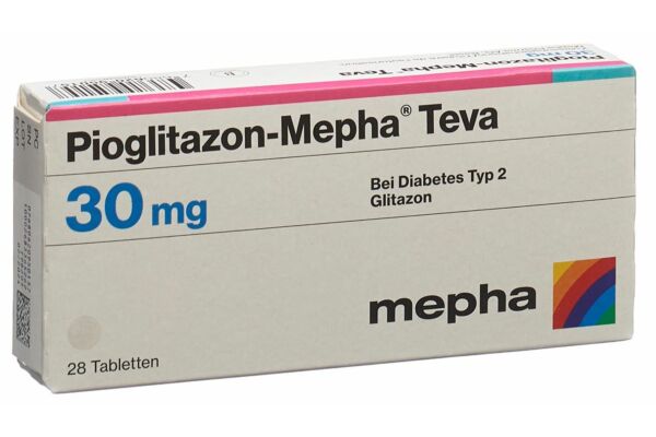 Pioglitazon-Mepha Teva Tabl 30 mg 28 Stk