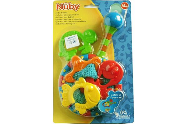 Nuby buntes Fischernetz Set mit 4 Spielfiguren