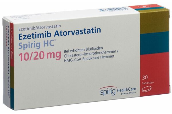 Ezétimibe Atorvastatine Spirig HC cpr 10 mg/20 mg 30 pce