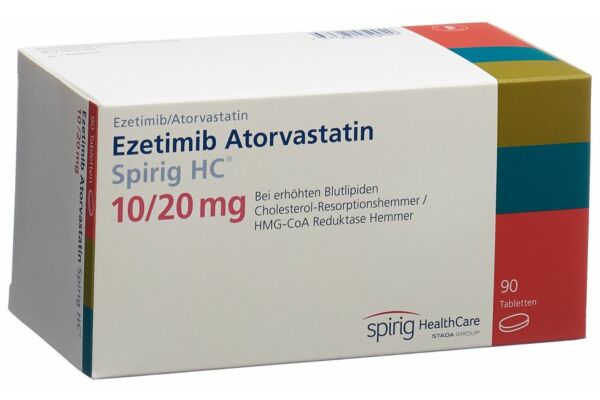 Ezétimibe Atorvastatine Spirig HC cpr 10 mg/20 mg 90 pce