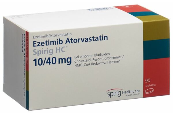 Ezetimib Atorvastatin Spirig HC Tabl 10 mg/40 mg 90 Stk