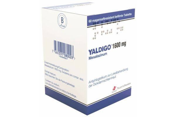Yaldigo Tabl 1600 mg 60 Stk