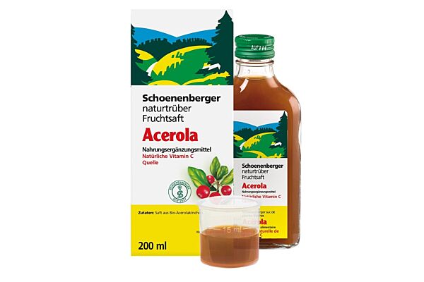 Schoenenberger Acérola suc de plantes fraîches bio fl 200 ml