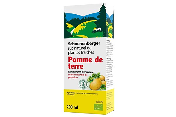 Schoenenberger Pomme de terre suc naturel de plantes fraîches bio fl 200 ml