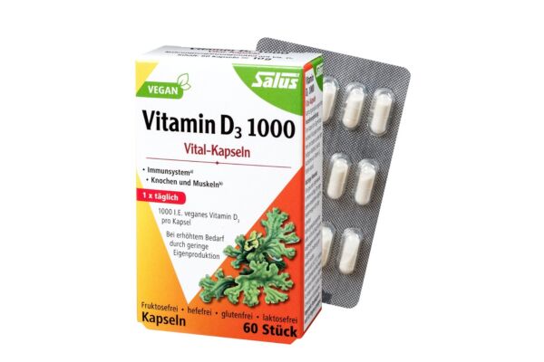 Salus Vitamin D3 1000 IE Kaps vegan 60 Stk