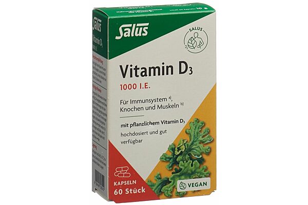 Salus Vitamine D3 1000 IE caps vegan 60 pce