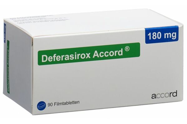 Deferasirox Accord Filmtabl 180 mg 90 Stk