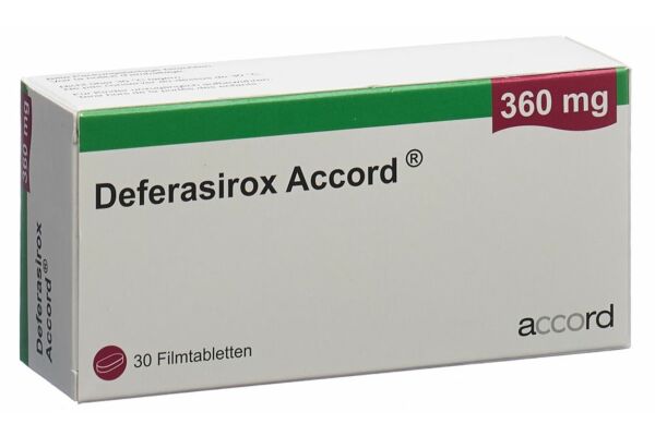 Deferasirox Accord Filmtabl 360 mg 30 Stk