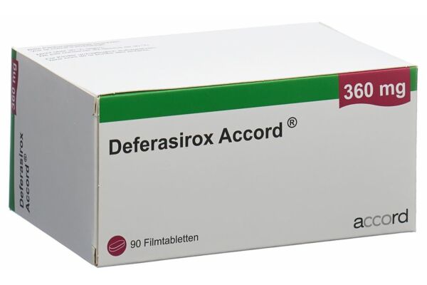 Deferasirox Accord Filmtabl 360 mg 90 Stk