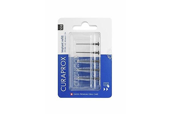 Curaprox CPS 508 Implant brossettes interdentaires refill black 5 pce