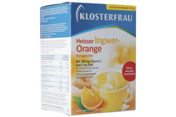 Klosterfrau boisson chaude gingembre-orange chaud 10 sach 15 g