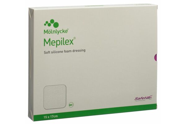 Mepilex pansement hydrocellulaire Safetac 15x17cm silicone 5 pce