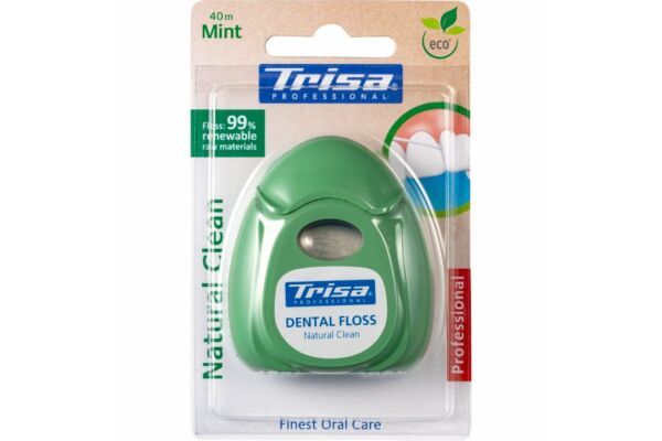 Trisa Natural Clean fil dentaire 40m mint
