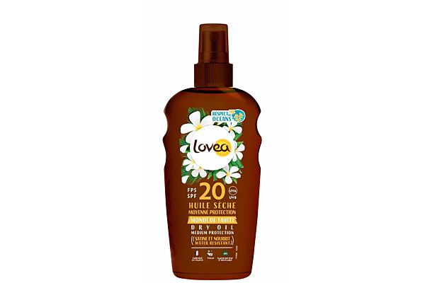 Lovea huile sèche SPF20 moyenne protection monoï de tahiti spr 150 ml