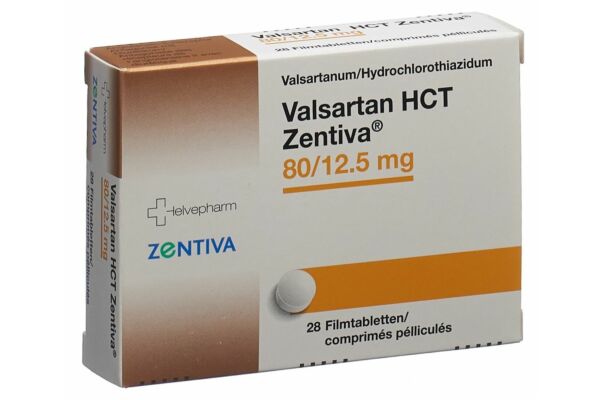 Valsartan HCT Zentiva Filmtabl 80/12.5 mg 28 Stk