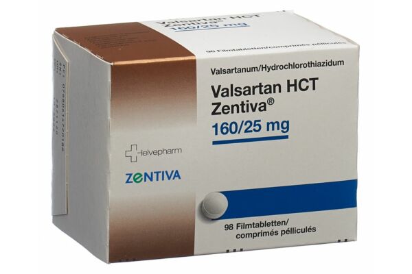 Valsartan HCT Zentiva Filmtabl 160/25 mg 98 Stk