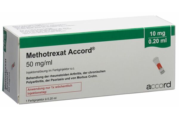 Methotrexat Accord Inj Lös 10 mg/0.2ml Fertiginjektor 0.2 ml