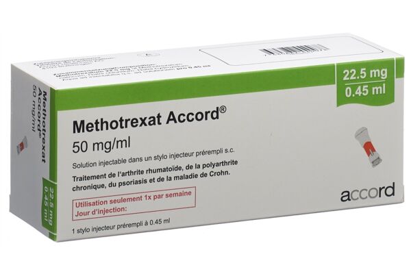 Methotrexat Accord Inj Lös 22.5 mg/0.45ml Fertiginjektor 0.45 ml