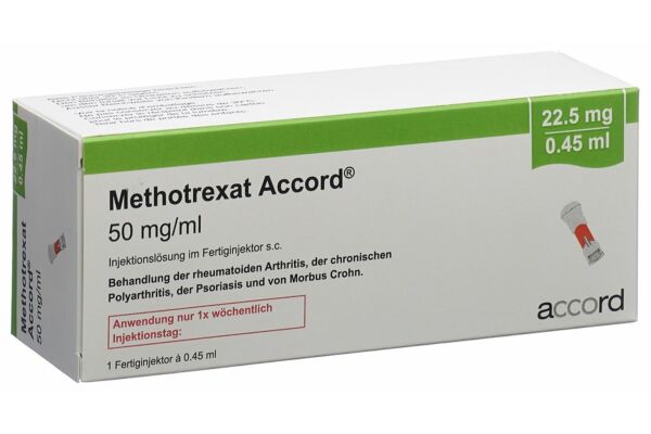 Methotrexat Accord sol inj 22.5 mg/0.45ml stylo injecteur prérempli 0.45 ml