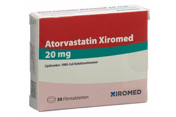 Atorvastatin Xiromed Filmtabl 20 mg 30 Stk