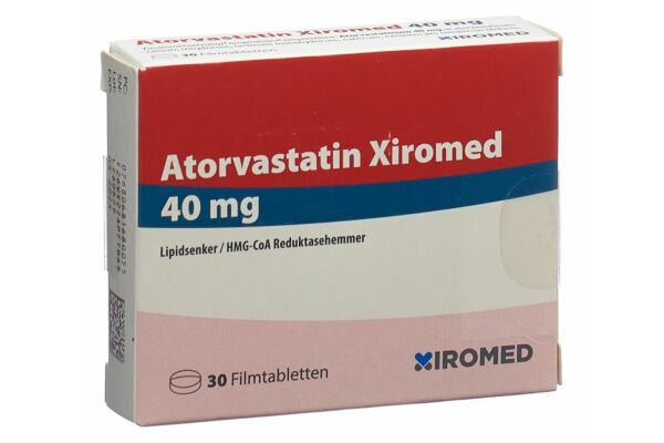 Atorvastatin Xiromed Filmtabl 40 mg 30 Stk