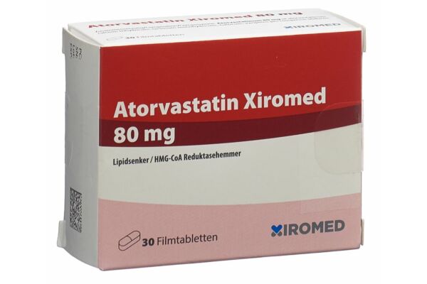 Atorvastatin Xiromed Filmtabl 80 mg 30 Stk